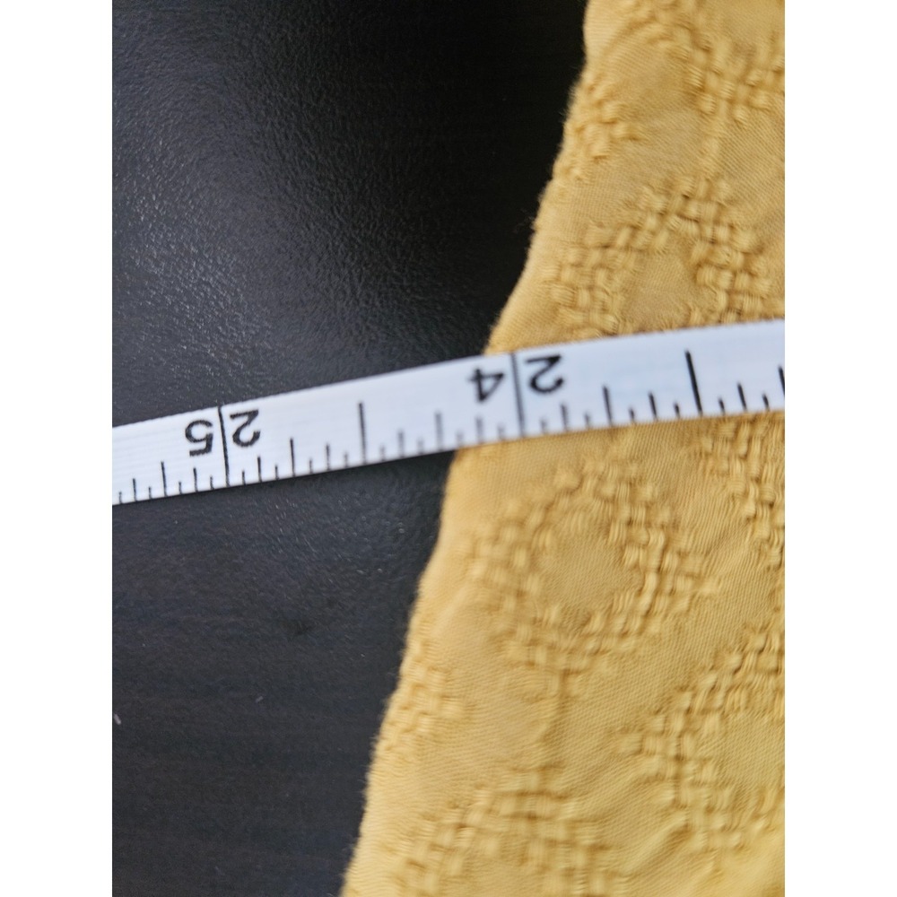 House of Harlow 1960 Mustard Textured Blouse M Boho Button Front - Picture 7 of 7